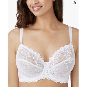 WACOAL Embrace Lace Bra in White Feminine Comfort - Size 36D